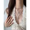 European and American Style Ins-Inspired Multi-Layered Chain Heart Cross Pendant Necklace for Women, Niche Y2K Trendy Clavicle Chain