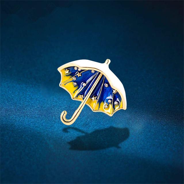 

Модные красивые броши-зонтики со звездным небом для женщин, креативная Очаровательная металлическая повседневная брошь, булавки, женские вечерние свадебные подарки