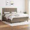 Vidaxl Letto Continentale Con Materasso, Taupe, Tessuto, 180X200 Cm