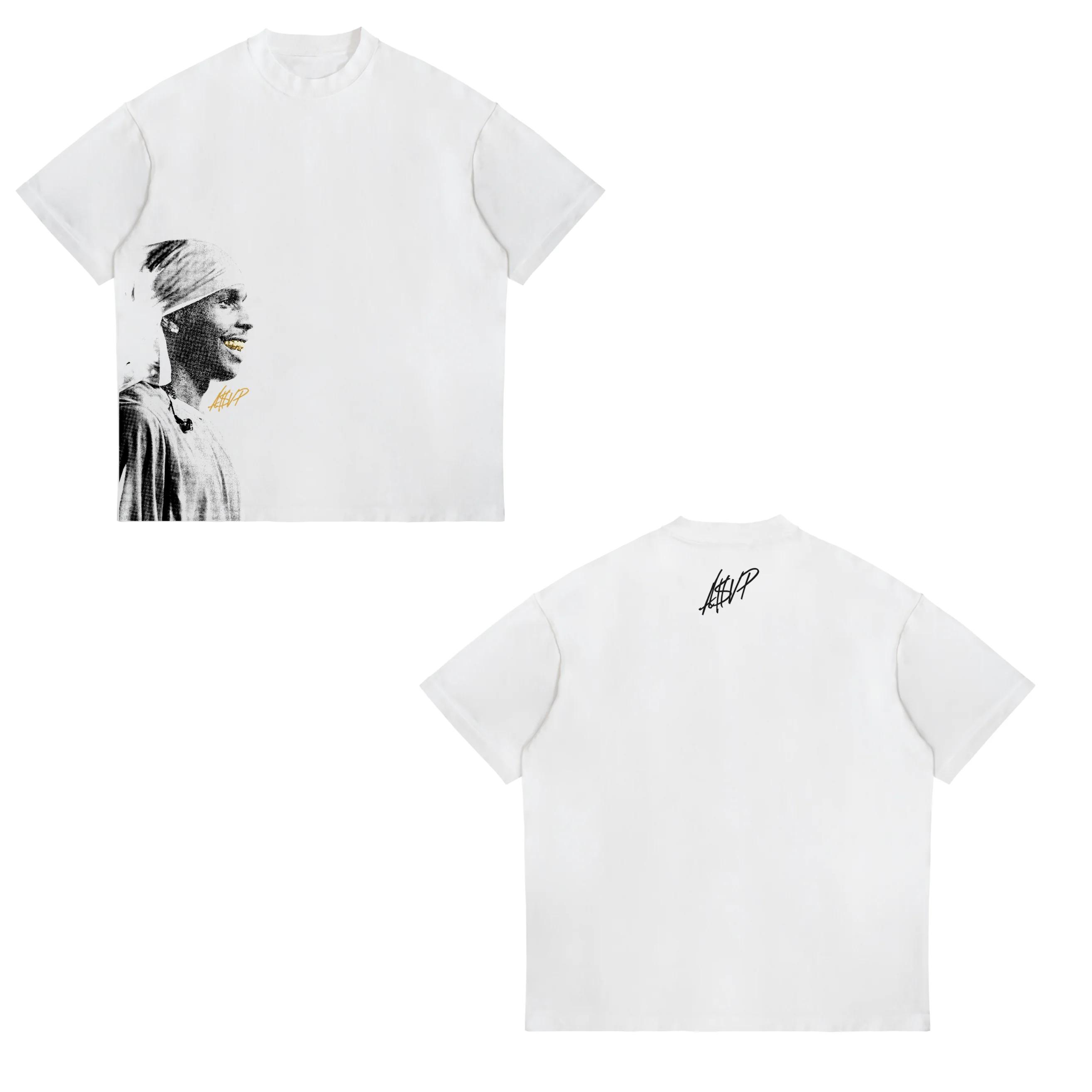 ASAP ROCKY Shortsleeved Unisex New summer Cotton T shirt HIP HOP High Street Unisex Women Gothic Tees S