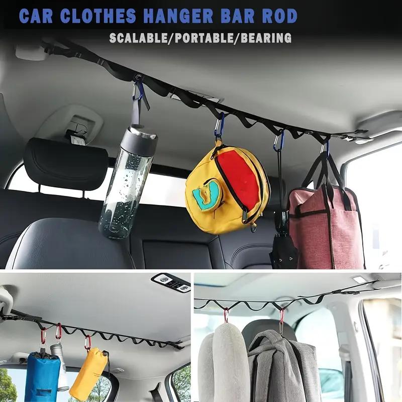 Multifunctional Car Clothesline Car Hanging Clothes Rack Car Rear Seat Storage Fixed Hook Clothes Rack