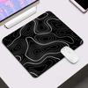 Black White Fluid Mouse Pad Square Multiple Sizes Computer Office Game Table Mats Rubber Anti-slip Mousepad Small Decor Desk Mat
