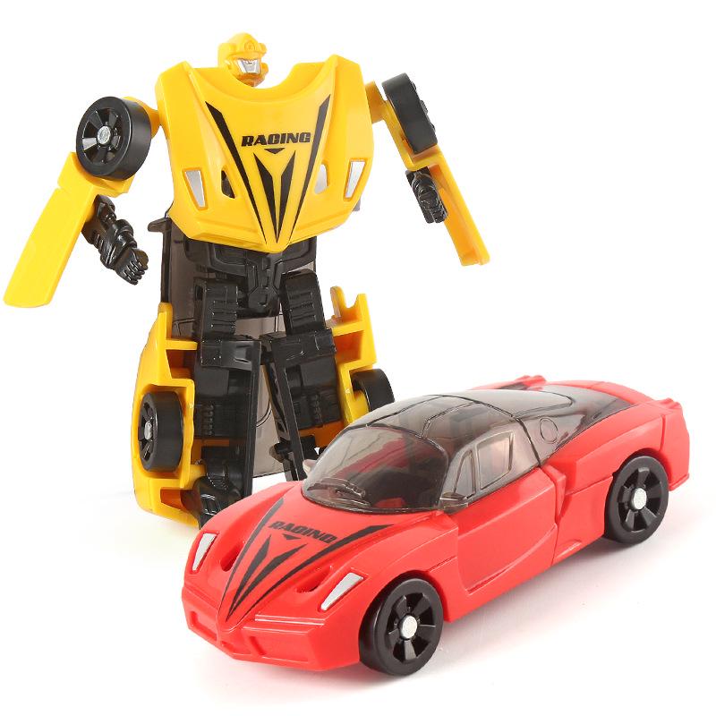 Popular Children's Transforming Pocket Robot Car Toy - Miniature Model