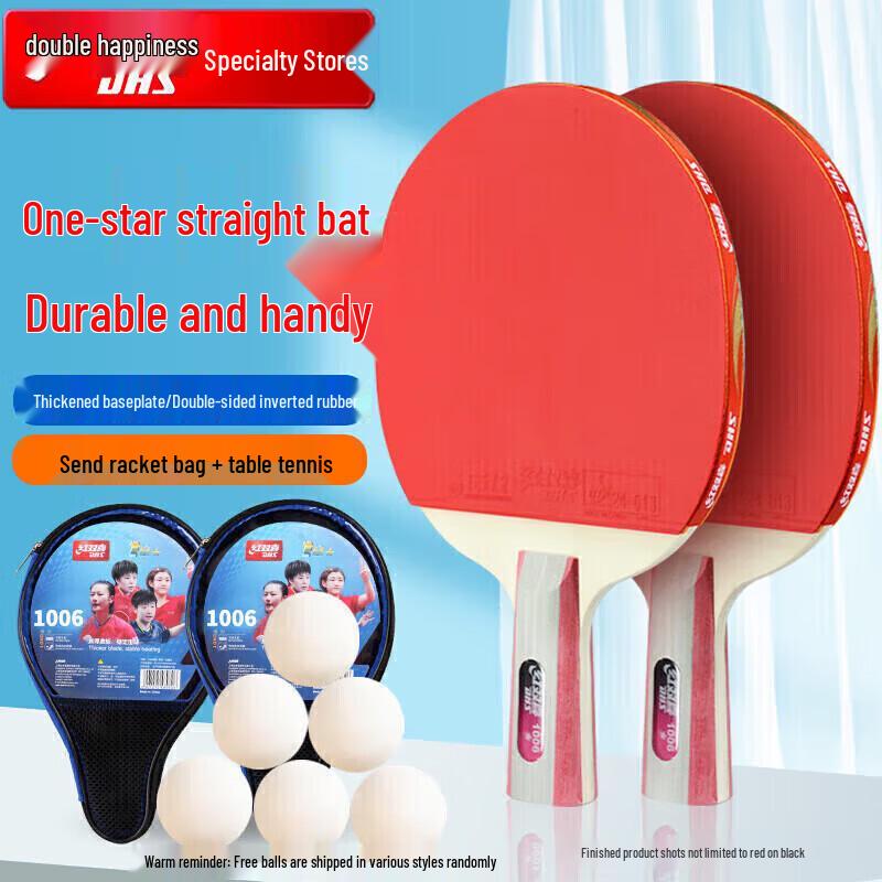 DHS H1006 1-Star Penhold Table Tennis Racket Set