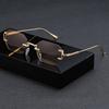 Fashion Luxury Metal Sunglasses For Men And Women Vintage Unisex Designer Sun Glasses Rectangle Travel Driving Eyewear Uv400