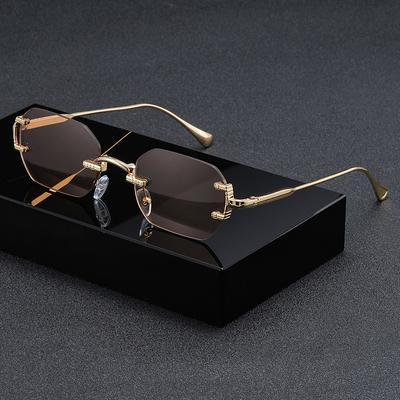 Fashion Luxury Metal Sunglasses For Men And Women Vintage Unisex Designer Sun Glasses Rectangle Travel Driving Eyewear Uv400