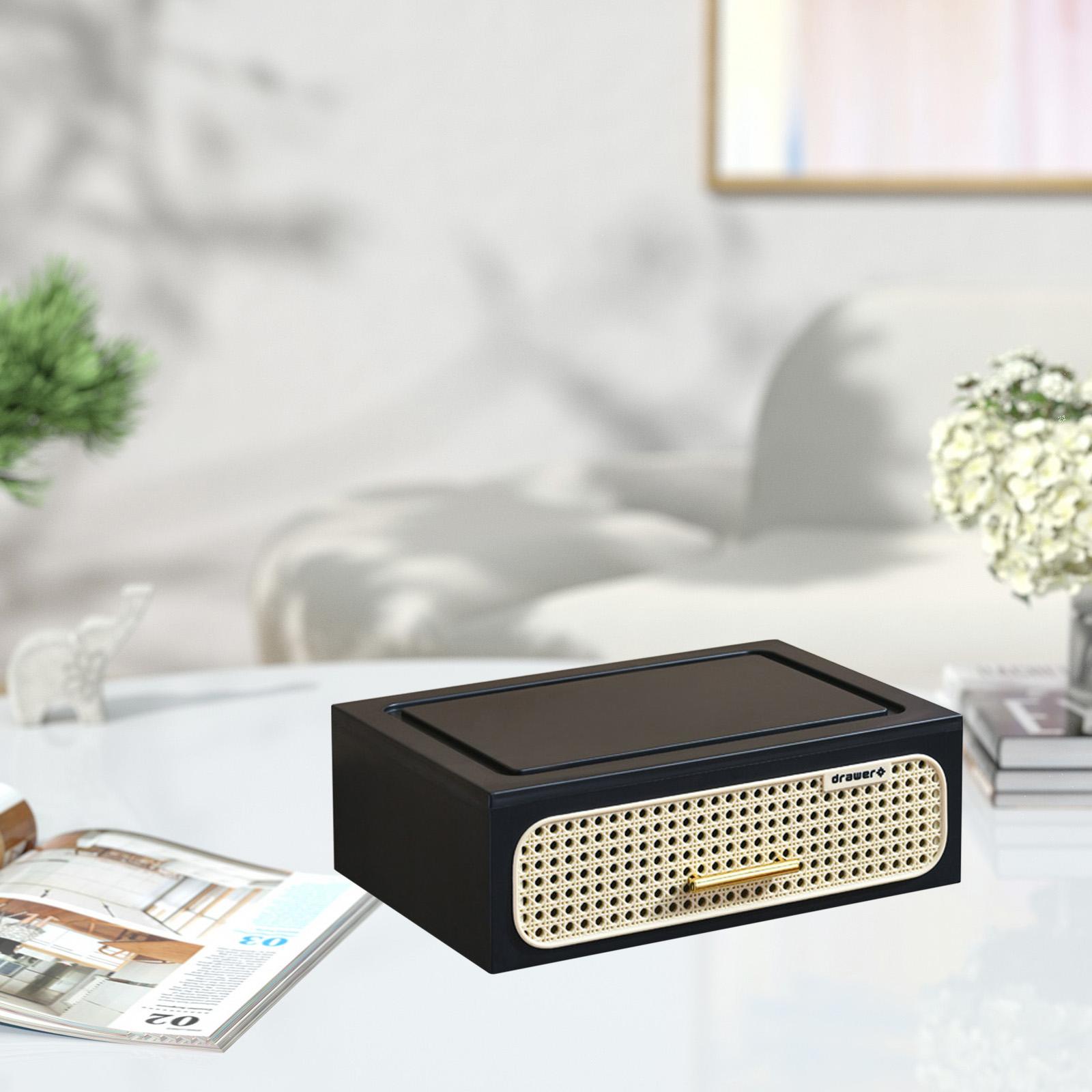 

Прикроватная тумба из искусственного ротанга, решение для хранения с ящиком для спален