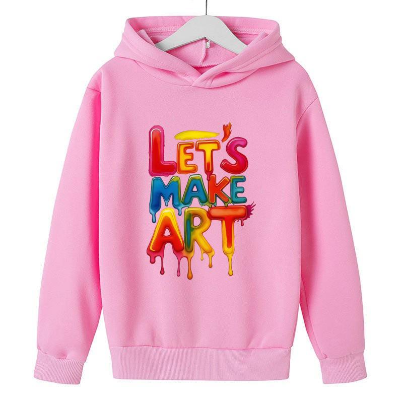 Bunter Graffiti-Kunst-Hoodie für Kinder - Unisex Freizeitjacke mit Farbdruck