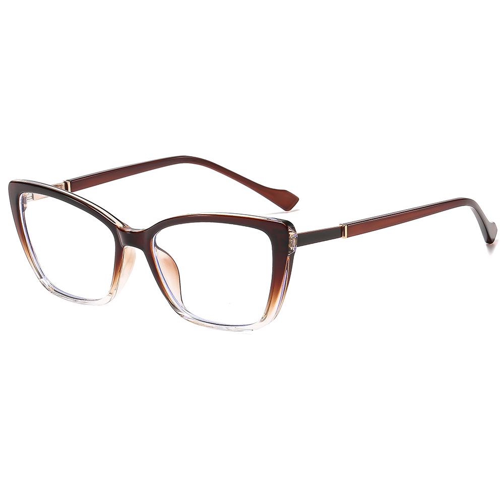 European & American Anti-Blue Light TR90 Retro Square Frame Glasses - Trendy Internet Celebrity Style.