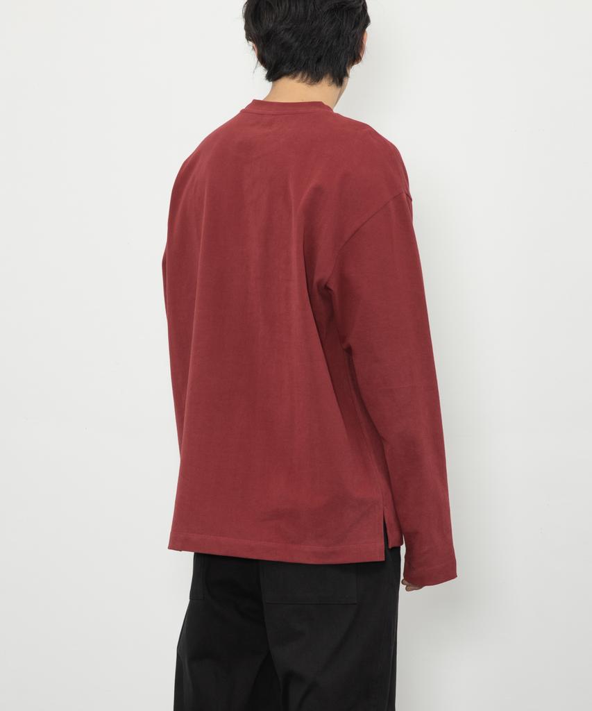 RAW TO RAW Mrt031 Brushed Cotton Oversized Long Sleeve Tee (Maple)