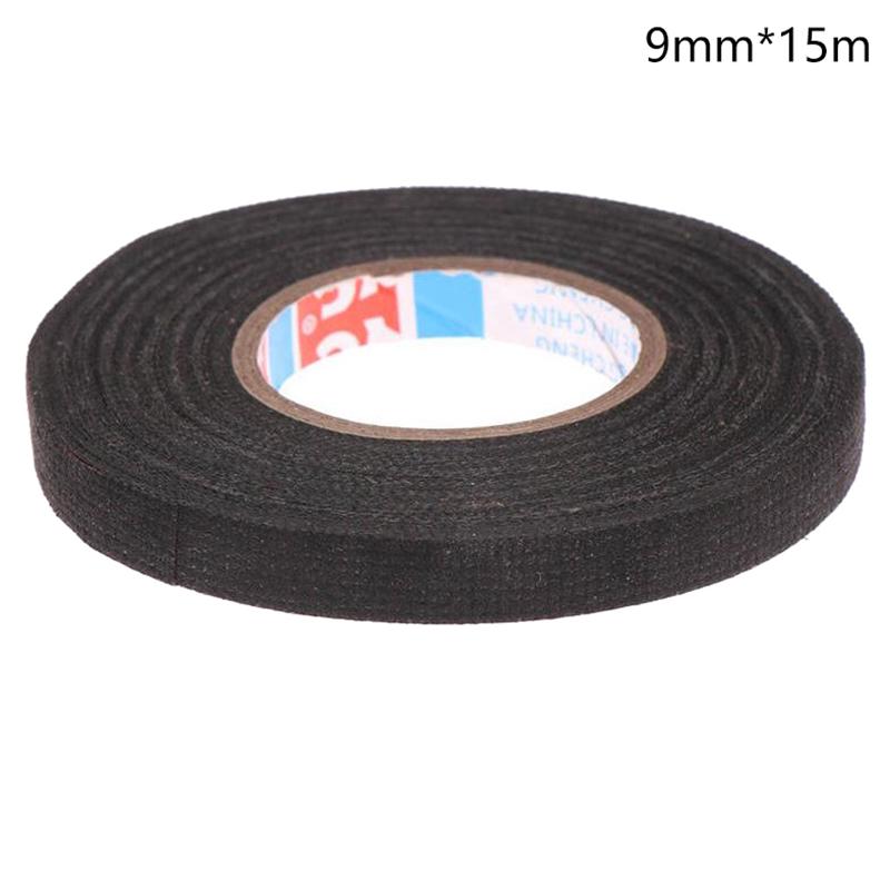 Fita adesiva Coroplast de pano resistente ao calor e retardante de chamas de 15 metros para proteção de chicote de cabos de carro