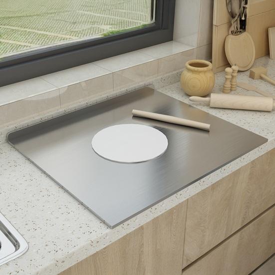 Nerezová krájecí deska Oboustranná Velká krájecí deska Silná Odolná Kuchyňská deska pro přípravu jídla na maso zeleninu pečení