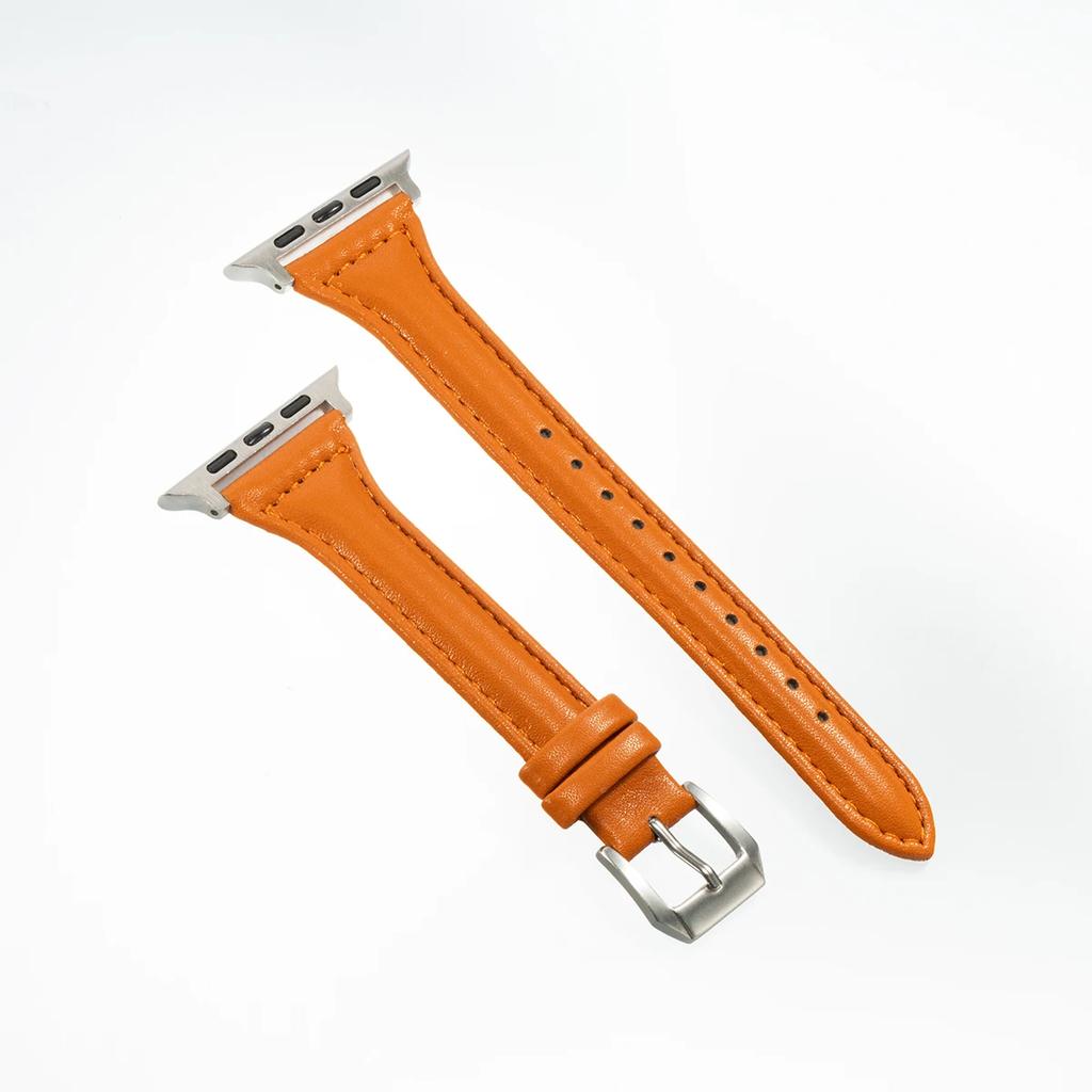 Slim Girl Strap For Apple Watch S10 42mm 46mm 9 8 7 41/45mm PU Leather Band 38/42mm For iwatch Bracelet SE 40 44mm 6 5 4 3 49mm