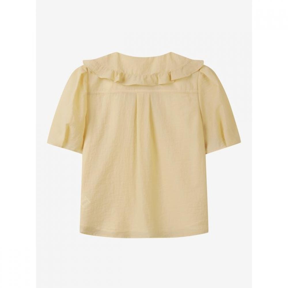 Cc Collect Ruffle Detail Wide Collar Blouse  C262msc136 