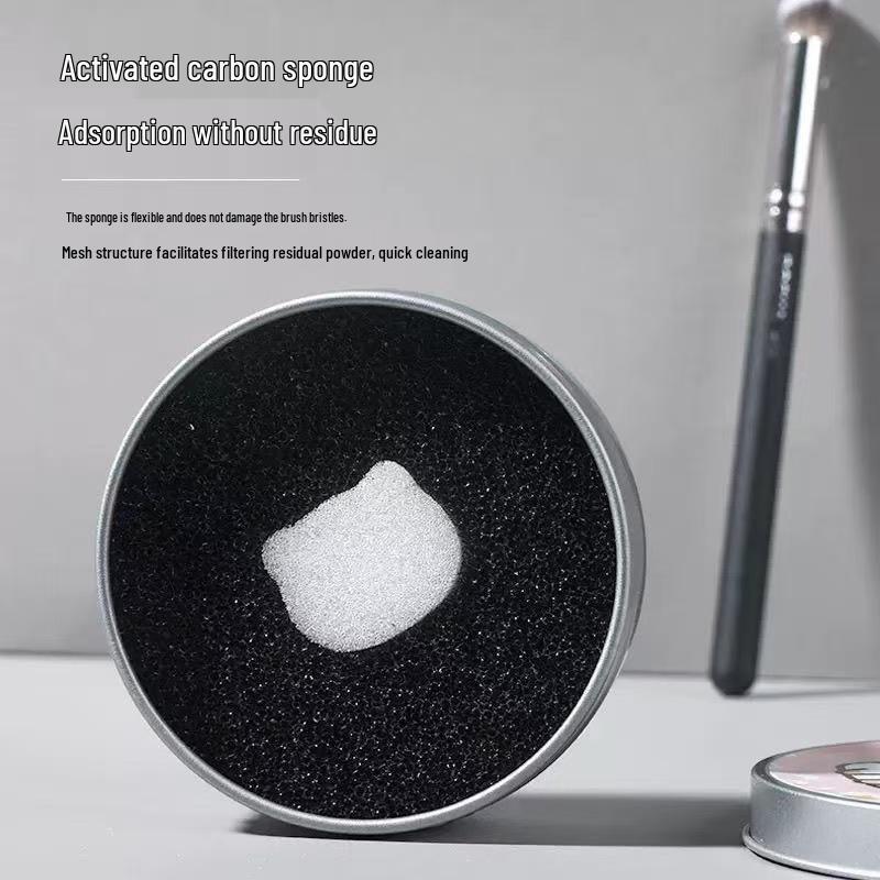 Pudełko do czyszczenia pędzli do makijażu: Płyn do czyszczenia pędzli do cieni do powiek i gąbek, Nie wymagający mycia, narzędzie kosmetyczne do czyszczenia na sucho