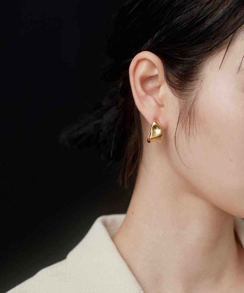 Novice Tokyo Nuance Flat Hoop Pierce [Stainless] / Gold