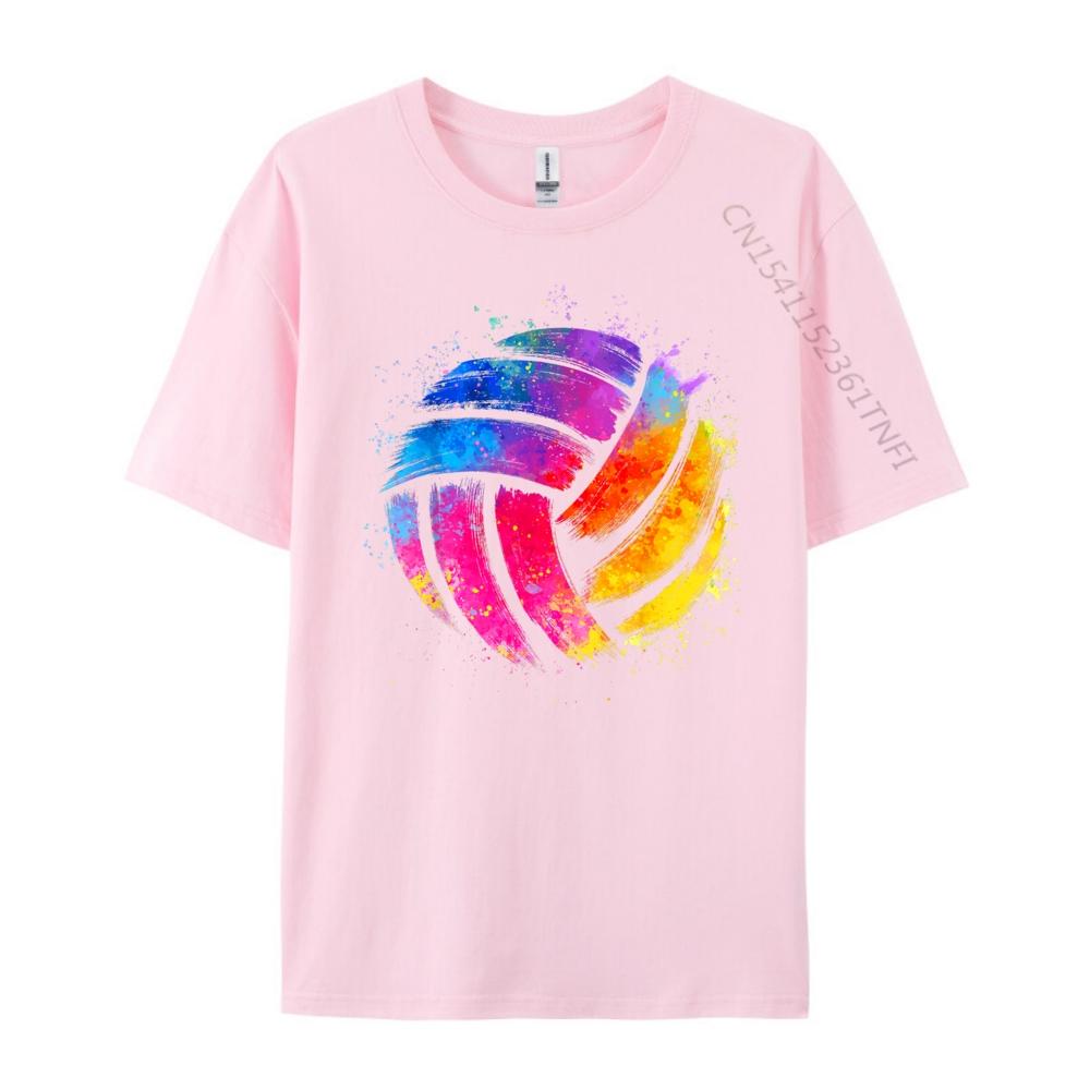 Volleyball Art Boy Girl Volleyball Lover Funny Shirt Mens Clothing 2024 Graphic Tshirt Fathers Day