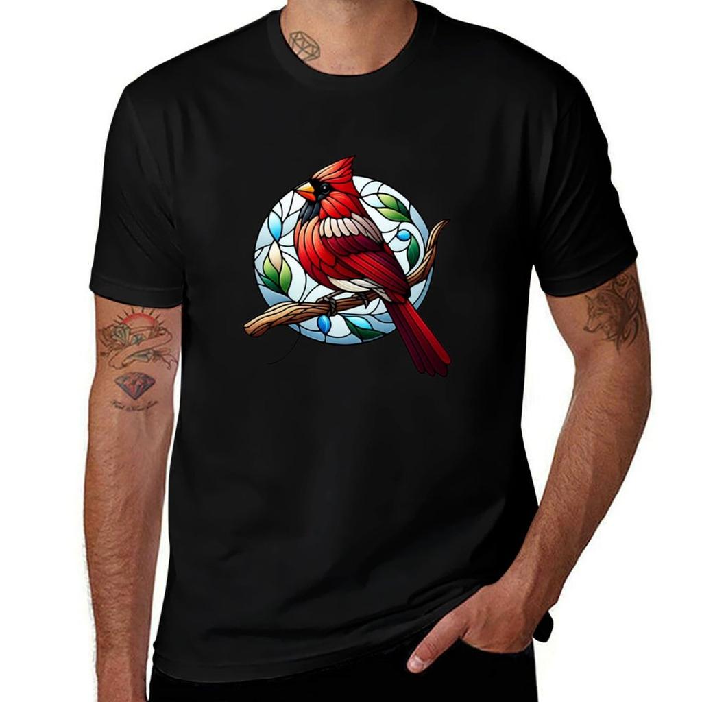DIY stained glass cardinal project TShirt cotton t shirt Unisex g Unisex t shirts for Unisex TShirt
