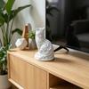 Minimalist Elegant Cat Statue 3D Printed Feline Figurine Modern Desktop Ornament for Bedroom Living Room Office Desk Decor