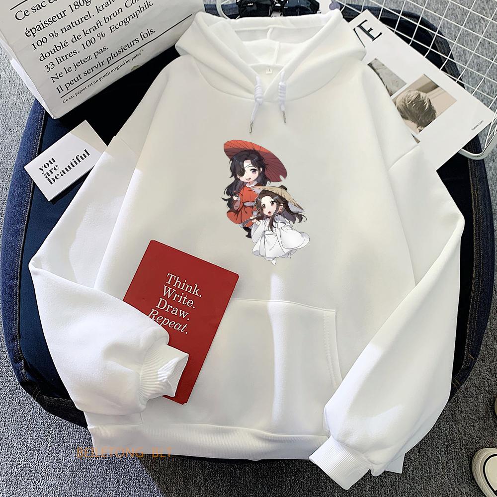 Heaven Official  Blessing Tian Guan Ci Fu TGCF Anime Hoodie Aesthetic O-neck Long Sleeve Sweatshirt Autumn Winter