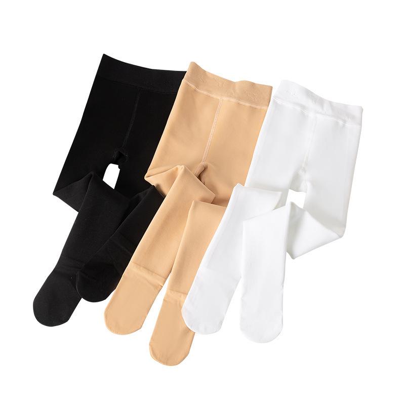 Girls' Winter Velvet Thickened Flesh-Colored Anti-Pilling Dance Pantyhose