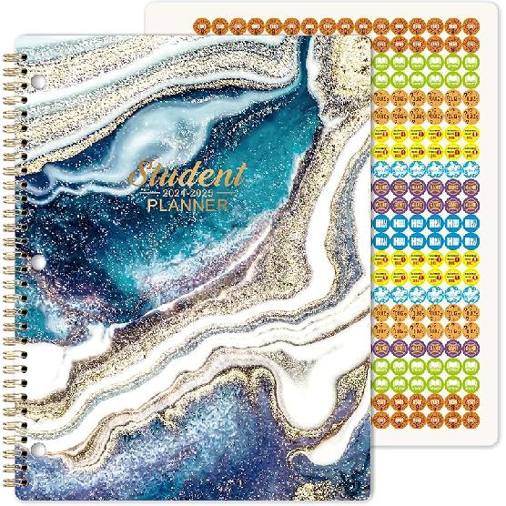 Student Planner 2025-2026 - Academic School Planner from Jul. 2025 - Jun. 2026, 8.5" × 10.8" Weekly Lesson Organizer, Strong Twin-Wire Binding, 12