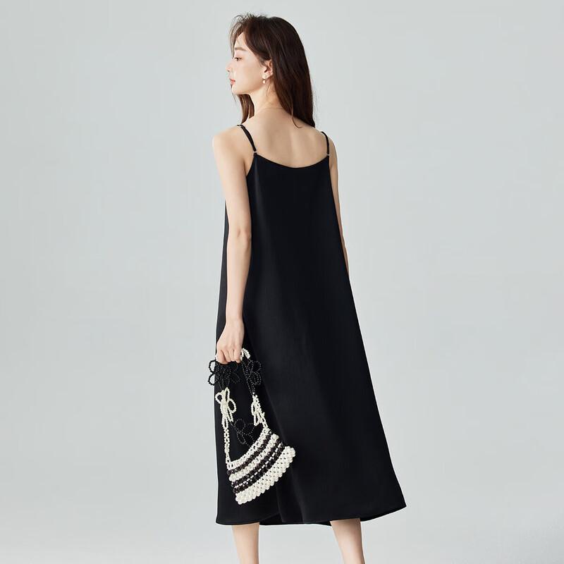 INMAN Elegant Textured Jacquard A-Line Midi Camisole Dress