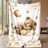 Sunflower and Butterfly Woman Theme Blanket Lightweight Warm Flannel Blanket Decorative Throw Blanket for Home Decoration