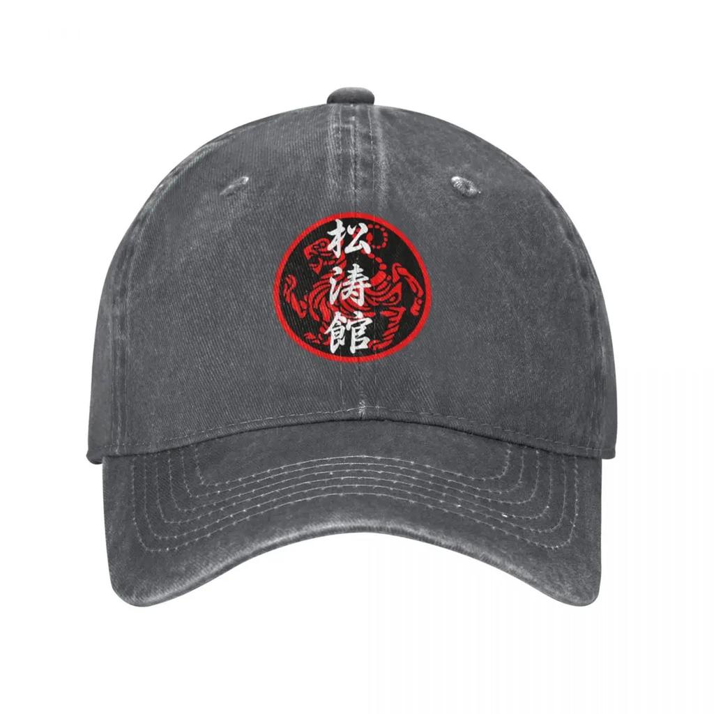 Red Shotokan Karate Summer Retro Denim Washed Baseball Caps Women Cowboy Golf Hat Rock Unisexs Snapback Cap