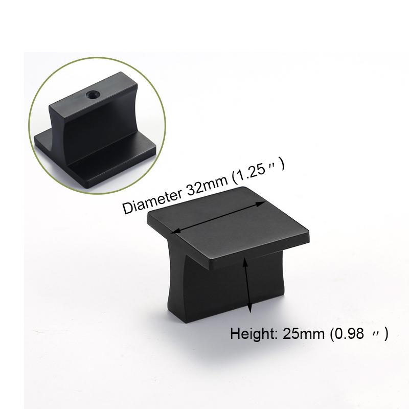 KAK Black Cabinet Handles Solid Aluminum Alloy American Style Kitchen Cupboard Pulls Drawer Knobs Furniture Handle Hardware