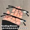 Classic Business Style Presbyopia Glasses High-Quality Metal Frame Blue Light Blocking Reading Glasses for Men and Women
