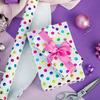 1 roll Rainbow Colorful Polka Dot Wrapping Paper-Mini Roll Gift Wrap for Birthdays, Holidays, Parties, Boys & Girls - 43 x 300cm