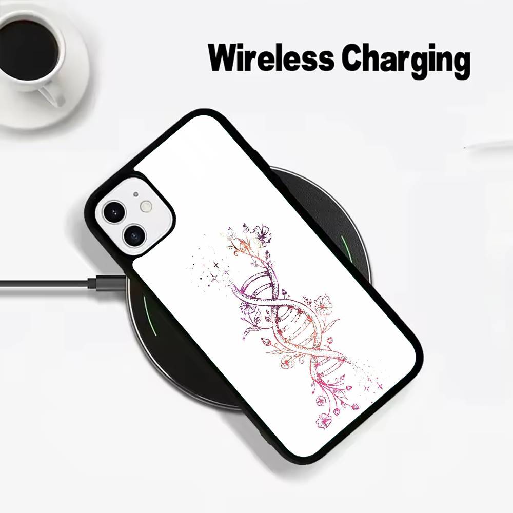 S-Wissenschaft DNA Biologie Für IPhone17 16 15 14 13 12 11 Plus Pro Max Plus Kabelloses Ladegerät Handyhülle