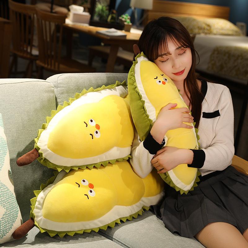 Roztomilý léčivý durian roztomilý polštářek emoji panenka pro dívky na spaní plyšové hračky