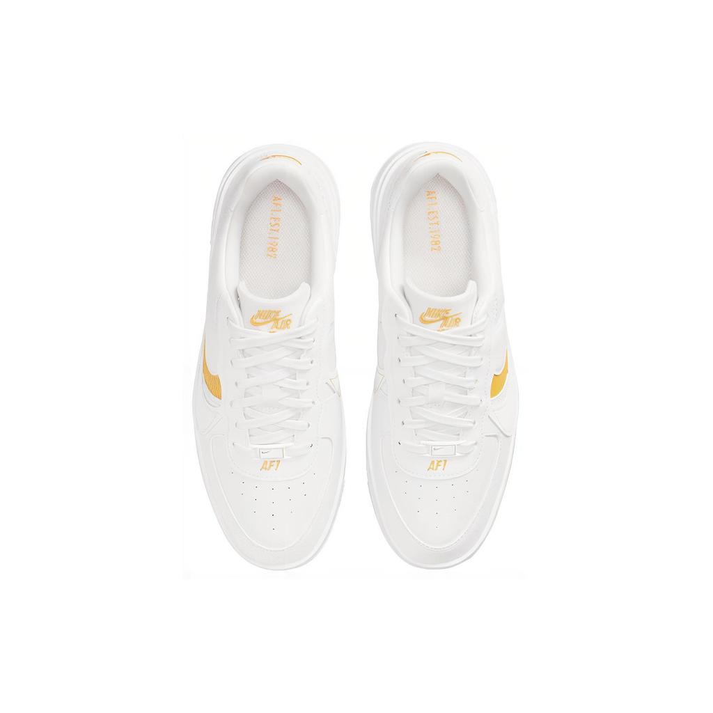 New Nike Air Force 1 PLT.AF.ORM White Yellow Ochre Women's DJ9946-102
