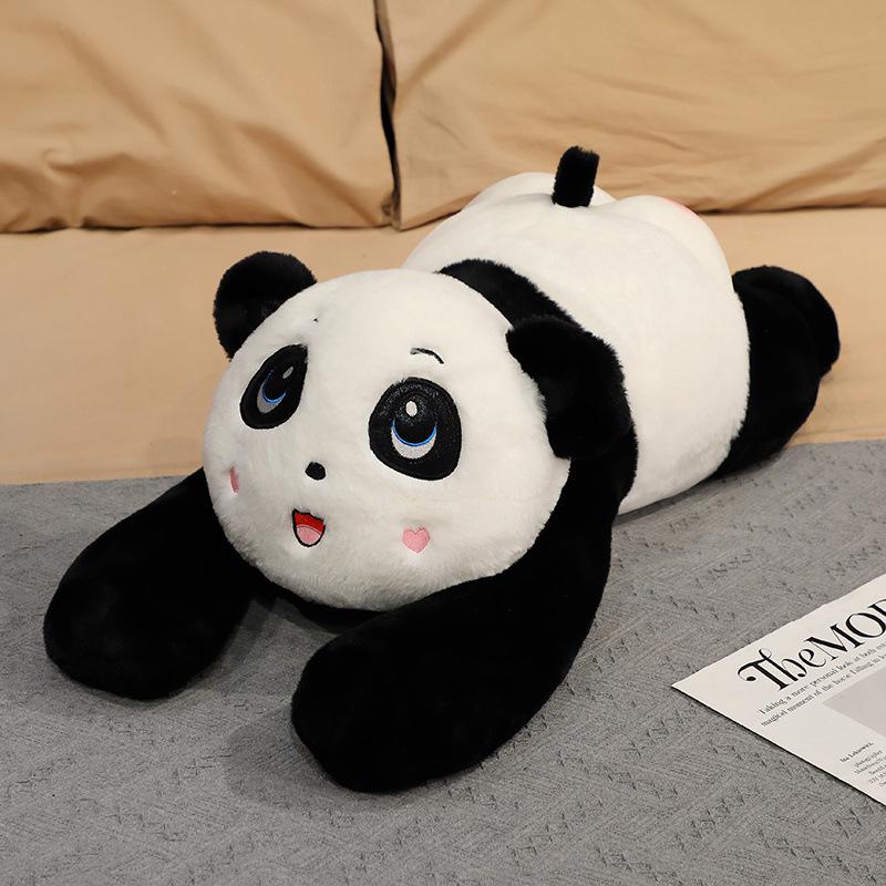 Cute lying animal rabbit teddy bear throw pillow plush toy doll panda doll children soothing rag doll