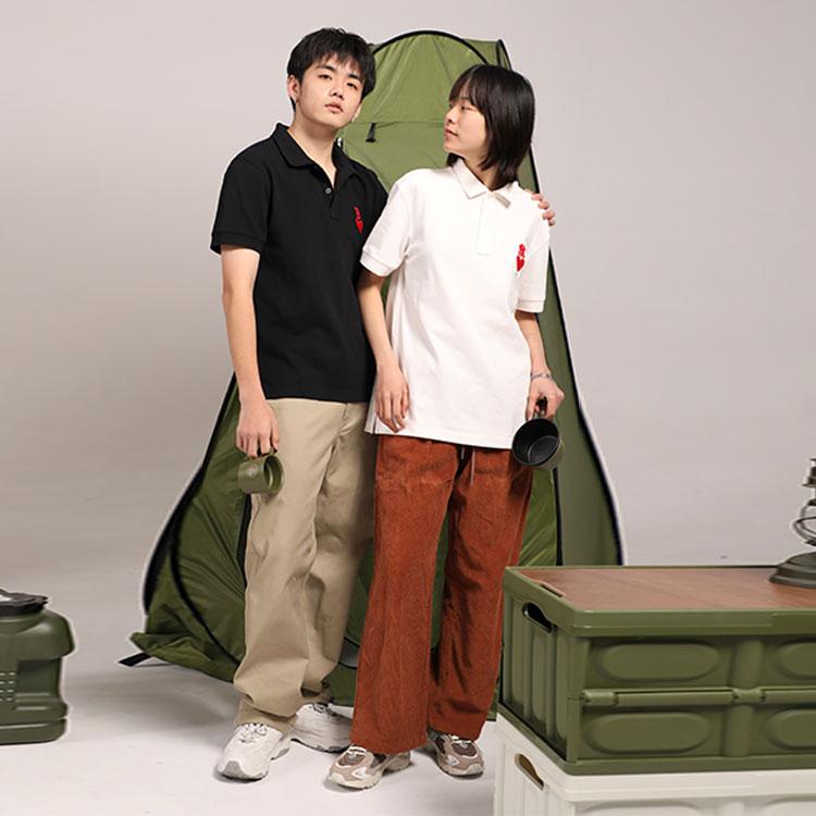 New MLB Polo Shirt Unisex Cream White 3APQH0133-50IVS