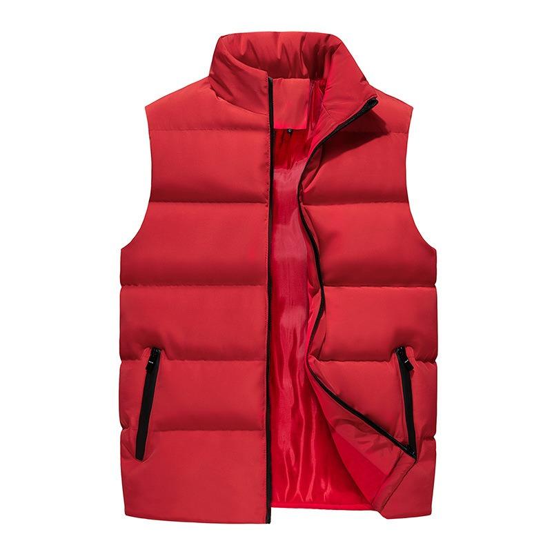 Men S Sleeveless Stand Collar Padded Vest Winter Casual Sports Cotton Jacket