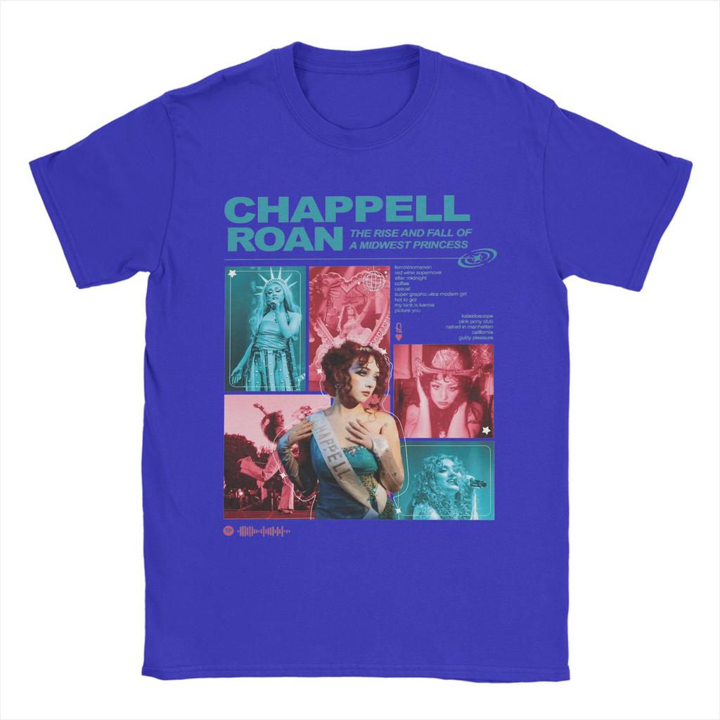 Midwest Princess Collage Chappell Roan Men's T Shirts Novelty Tees Short Sleeve Crew Neck T-Shirts Cotton Unique Clothing