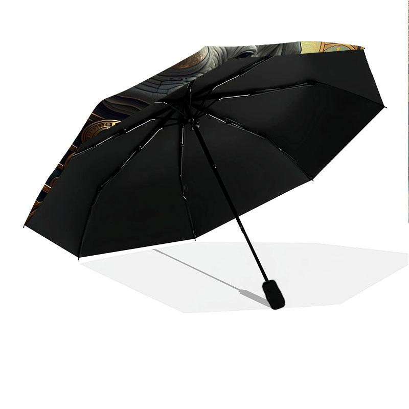 AnimalSorcerer Pattern Pattern New Style Umbrella, 1 Piece Automatic Folding Umbrella, Portable Travel Umbrella, Outdoor Umbrella, Birthday Gift