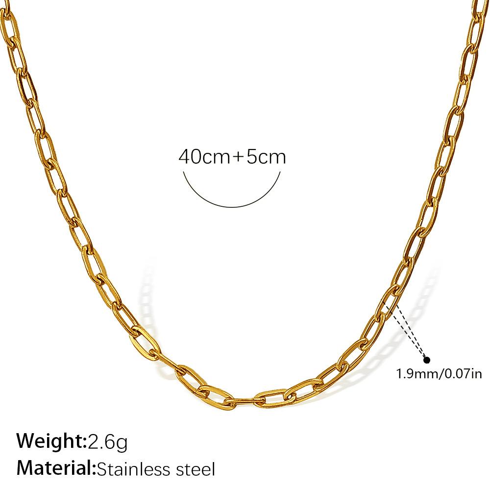 Vielseitig Und Vielfältig Kette Schlangenknochen Geprägt Kettenstil Halskette Verdrehte Kette Edelstahl Vergoldet Personalisiert Frau