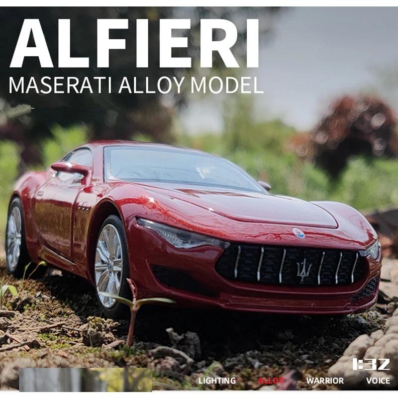 Maserati Alfieri Concept Car 1/32, Modello di Auto Sportiva in Lega, Pressofuso, Metallo, Veicoli, Giocattoli, Suono, Luce, Simulazione, Regalo per Bambini
