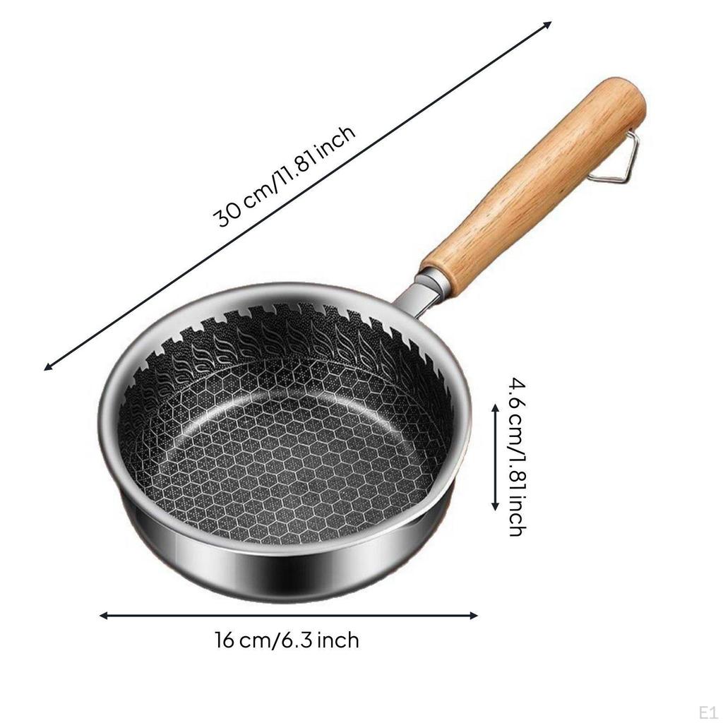 Non Pan Thickened Bottom Single Egg Frying Precision Pouring Edge Design Skillet for Kitchen