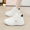 Wysokie Buty Sportowe Damskie na Grubym Spodzie Zwiększające Wzrost na Wiosnę/Jesień