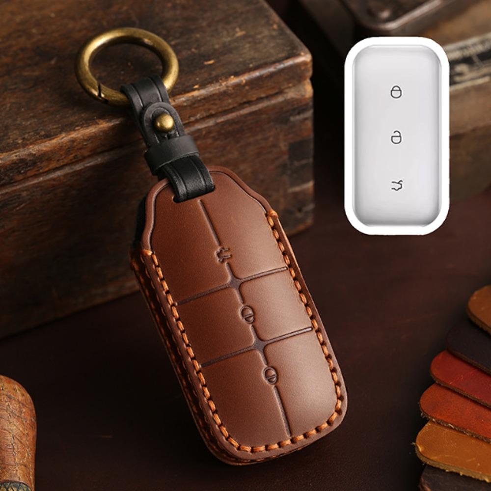 

Применимо к комплекту ключей для автомобиля Geely Galaxy L7 L6 starship plus всесторонний max чехол-кольцо модный высококлассный брелок коричневый