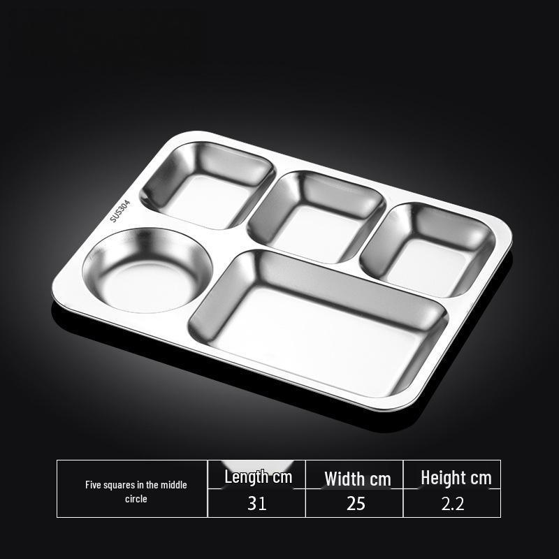 Stainless Steel Divided Lunch Tray