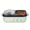 Dual Temperature Control Grill Machine Non-Stick Pan Barbecue Machine Multi-Cooker  Home Dormitory