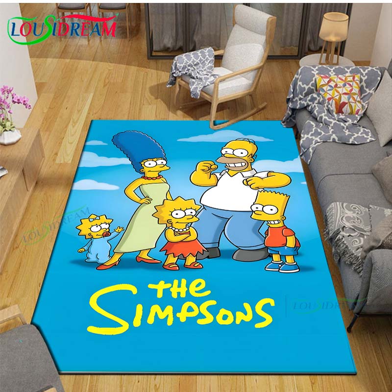 Hot Cartoon TV Role Printed Carpet Outdoor Rug Area Rug Non-slip Carpet Bedroom Decor Carpet for The-A-Simpsons Room Gift
