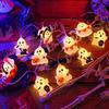 Halloween Decorative String Lights Ghost Pumpkin Witch Design for Outdoor Scene Setup Holiday Lighting Battery Operated