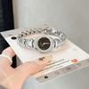 Fashionable Affordable Luxury Women's Watch,Water-Resistant Stainless Steel Round Strap, Elegant Quartz Ladies' Wristwatch Gift